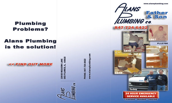 alans plumbing business card